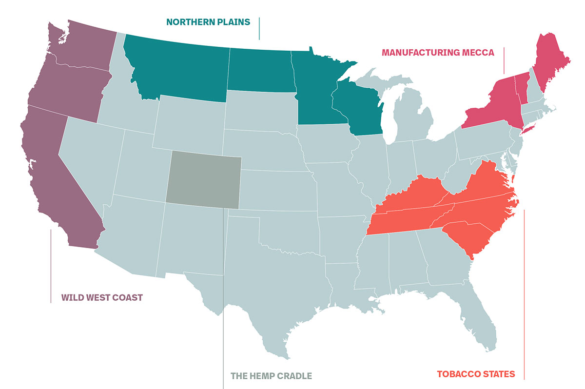 photo of US hemp map: Regional strengths, weaknesses for the hemp industry image